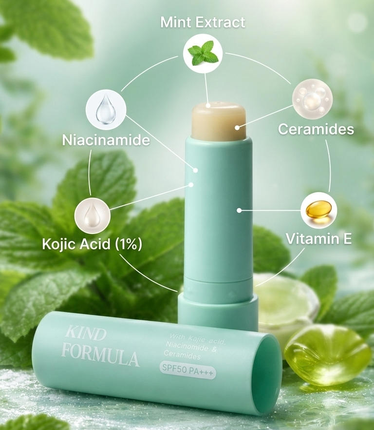 Mint Therapy Lip Balm for Daily Hydration | SPF 50 PA+++ | Kojic Acid Lip Care | Moisturizing & Clear (Non Tinted) | 4.5gm